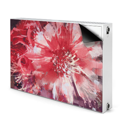 Decoratieve radiatormat Rode bloem