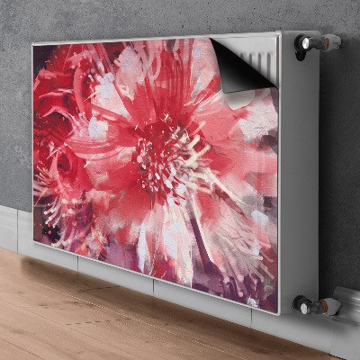 Decoratieve radiatormat Rode bloem