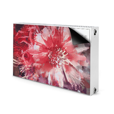 Decoratieve radiatormat Rode bloem