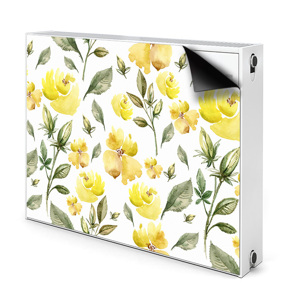 Decoratieve radiatormagneet Gele bloemen