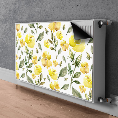 Decoratieve radiatormagneet Gele bloemen