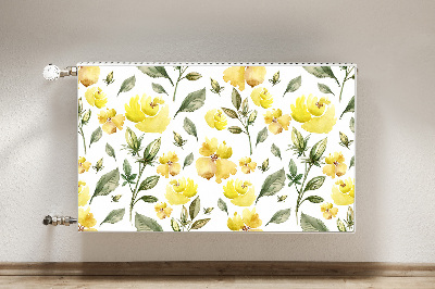 Decoratieve radiatormagneet Gele bloemen