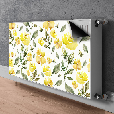 Decoratieve radiatormagneet Gele bloemen