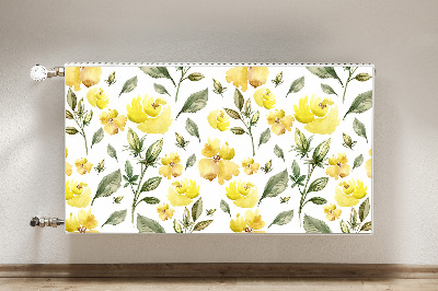 Decoratieve radiatormagneet Gele bloemen