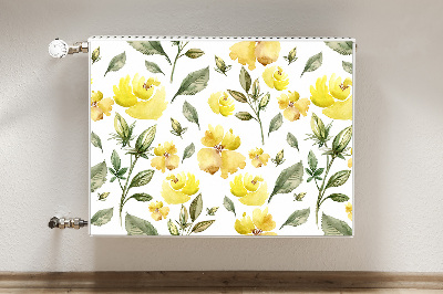 Decoratieve radiatormagneet Gele bloemen