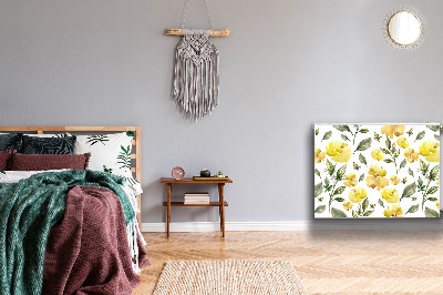 Decoratieve radiatormagneet Gele bloemen