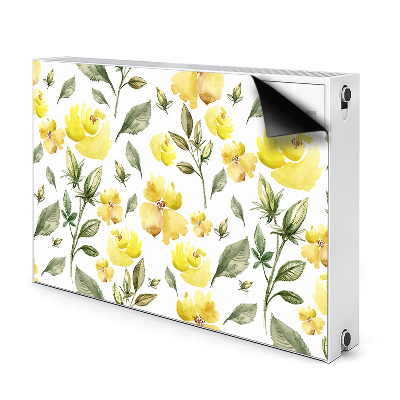 Decoratieve radiatormagneet Gele bloemen