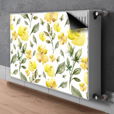 Decoratieve radiatormagneet Gele bloemen