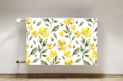 Decoratieve radiatormagneet Gele bloemen