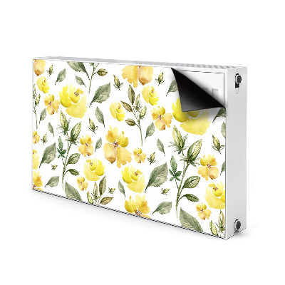 Decoratieve radiatormagneet Gele bloemen