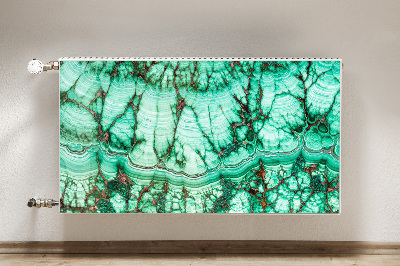 Magnetische mat voor de radiator Marmeren turquoise