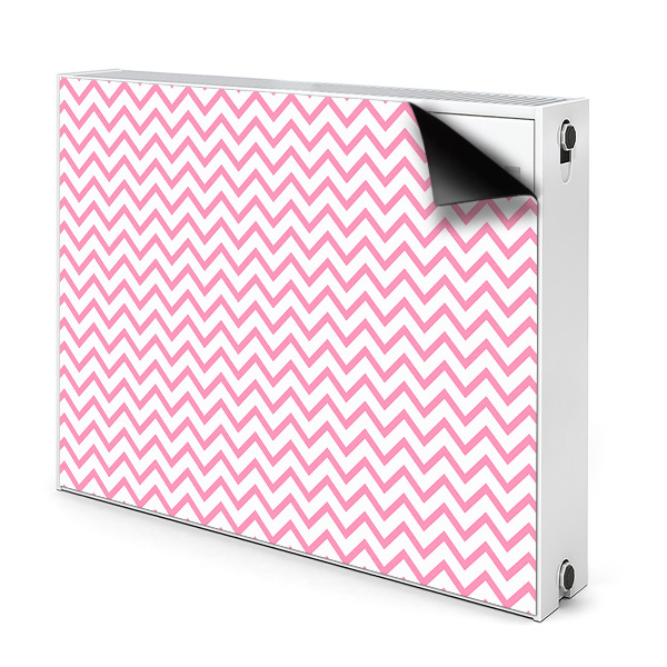 Magnetische radiatormat Roze zigzags