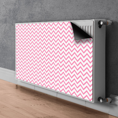 Magnetische radiatormat Roze zigzags