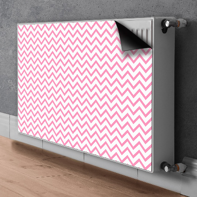 Magnetische radiatormat Roze zigzags