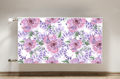 Decoratieve radiatormat Paarse bloemen