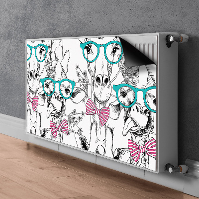 Decoratieve radiatormat Hipster giraf
