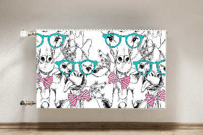 Decoratieve radiatormat Hipster giraf