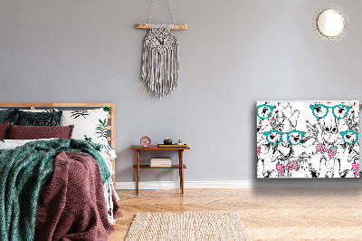 Decoratieve radiatormat Hipster giraf