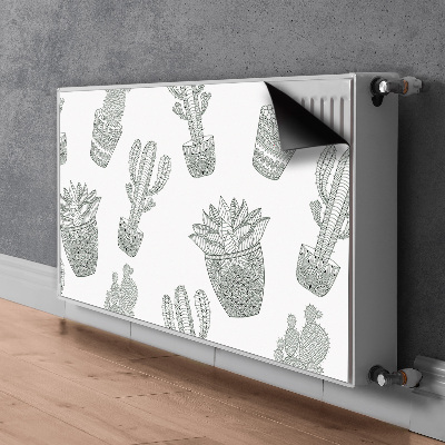 Magnetische mat voor de radiator Mexicaanse cactussen