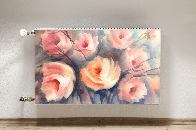 Magnetische mat voor de radiator Oranje rozen