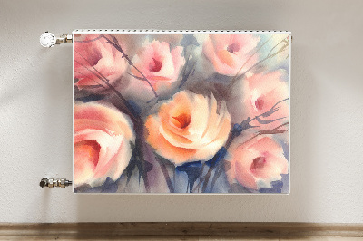 Magnetische mat voor de radiator Oranje rozen