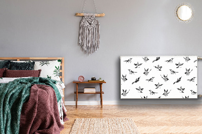 Magnetische mat voor de radiator Geschilderde mussen