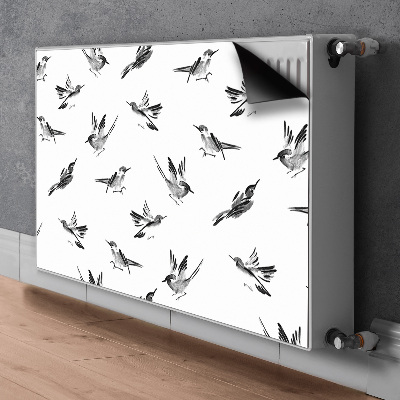 Magnetische mat voor de radiator Geschilderde mussen