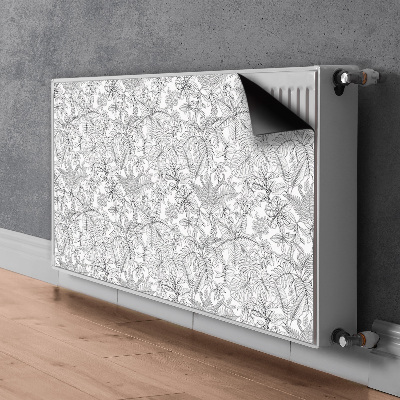 Magnetische radiatormat Getrokken bladeren