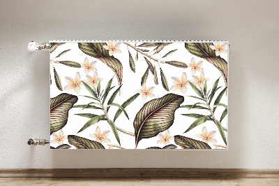 Magnetische bedrukte mat Bladeren en bloemen