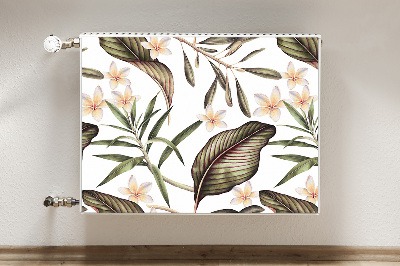 Magnetische bedrukte mat Bladeren en bloemen
