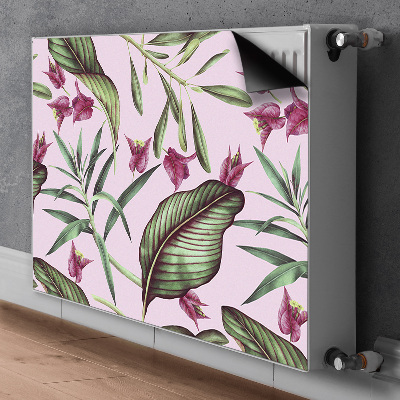 Magnetische radiatormat Roze bloemen