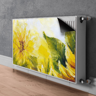 Magnetische radiatormat Zonnebloemen