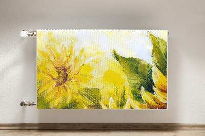 Magnetische radiatormat Zonnebloemen