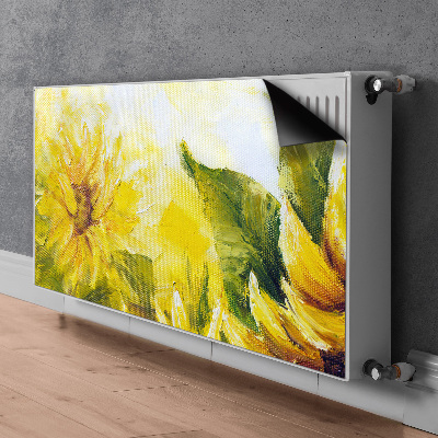 Magnetische radiatormat Zonnebloemen