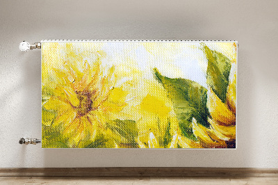 Magnetische radiatormat Zonnebloemen