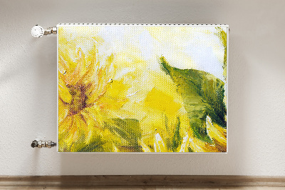 Magnetische radiatormat Zonnebloemen