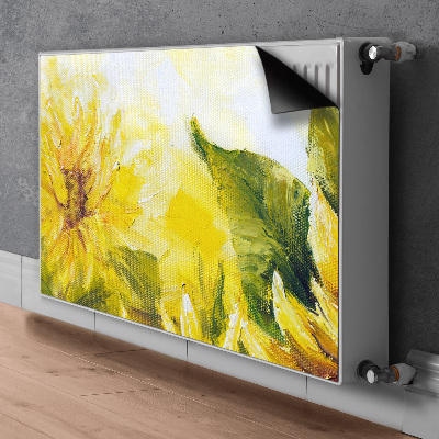 Magnetische radiatormat Zonnebloemen