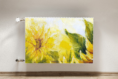 Magnetische radiatormat Zonnebloemen