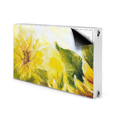 Magnetische radiatormat Zonnebloemen