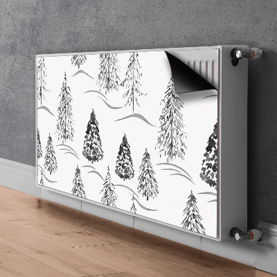 Decoratieve radiatormagneet Winter kerstboom