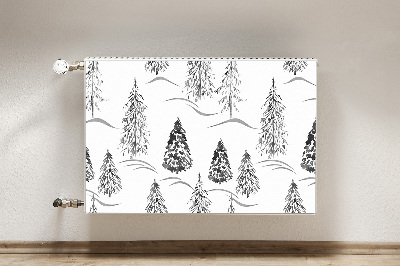 Decoratieve radiatormagneet Winter kerstboom
