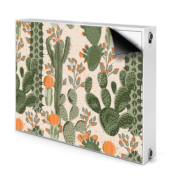Magnetische mat voor de radiator Oranje cactus
