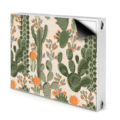 Magnetische mat voor de radiator Oranje cactus