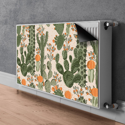 Magnetische mat voor de radiator Oranje cactus