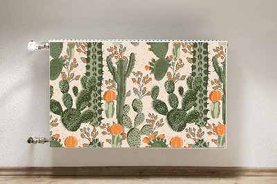 Magnetische mat voor de radiator Oranje cactus