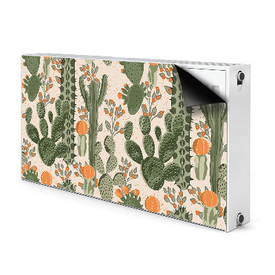 Magnetische mat voor de radiator Oranje cactus