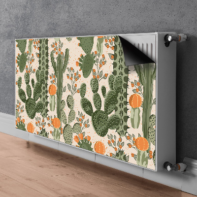 Magnetische mat voor de radiator Oranje cactus
