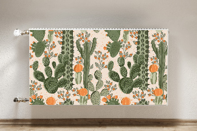 Magnetische mat voor de radiator Oranje cactus