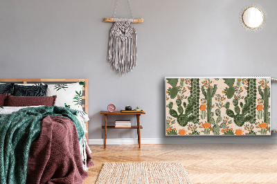 Magnetische mat voor de radiator Oranje cactus