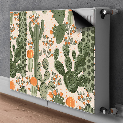 Magnetische mat voor de radiator Oranje cactus